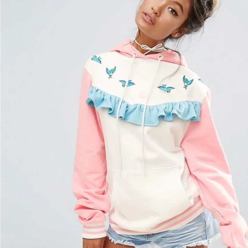 Lazy Oaf x Disney Cinderella Embroidered Sweatshirt with Castle on the Back